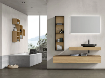 CHANGE CHA01 - Single wall-mounted vanity unit with drawers by Gruppo Geromin - view 2
